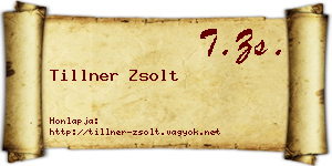 Tillner Zsolt névjegykártya